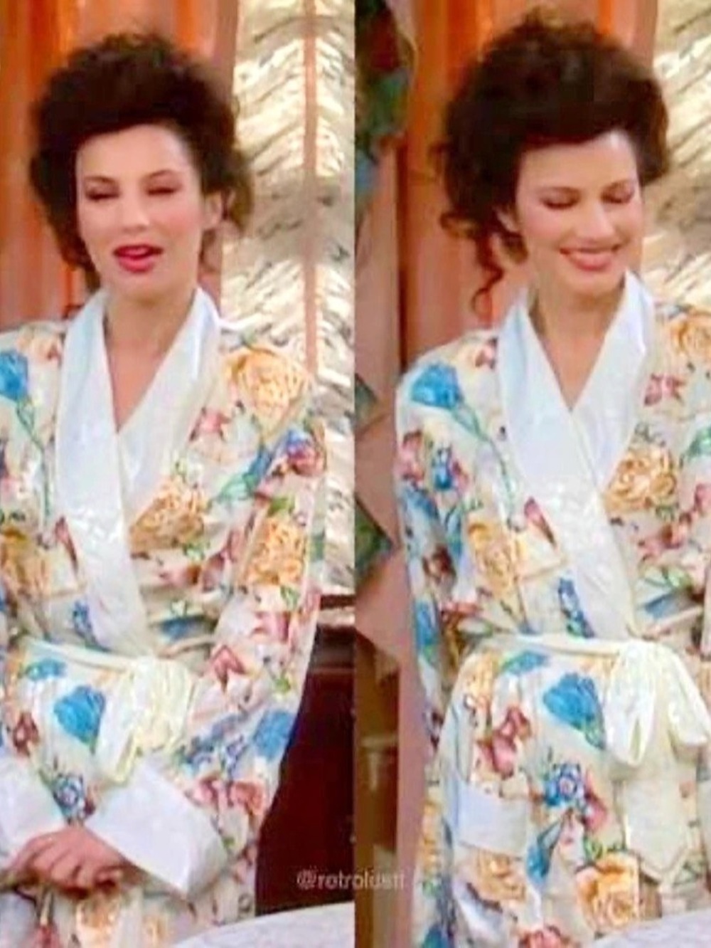 RARE Victoria’s Secret ASO Fran Fine The Nanny Floral Long Silky Robe